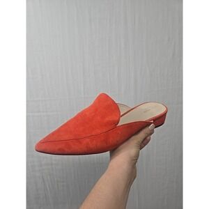 Cole‎ Haan Piper Suede Pointed Toe Mule in British Orange Size 9.5 B Slip On